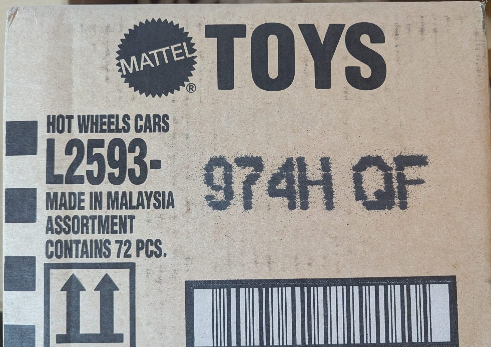 Hot Wheels H Case Long Card Sealed Case x72 Cars