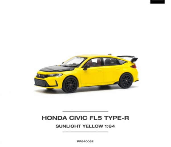 Pop Race Honda Civic FL5 Type R in Sunlight Yellow 1:64