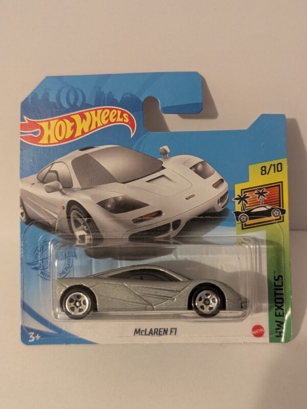 Hot Wheels Mainline McLaren F1 Silver Short Card