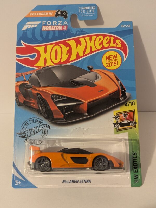 Hot Wheels McLaren Senna 2019 Long Card Orange