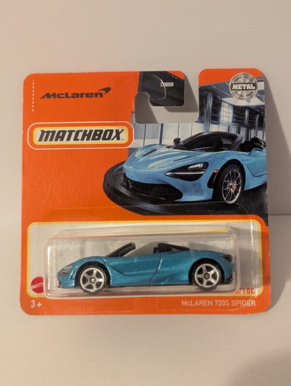 Matchbox 2021 McLaren 720S Spider Blue Toy Car