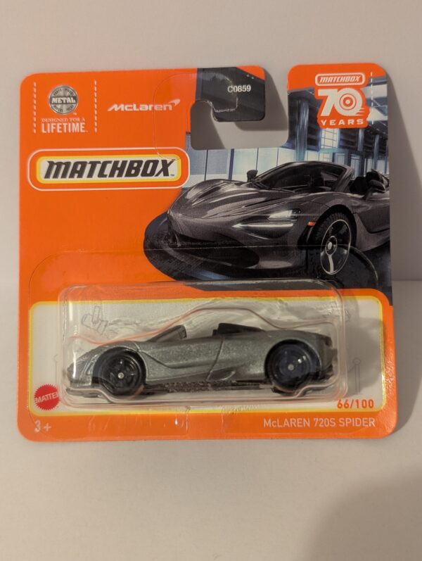 McLaren 720S Metalflake Grey 2023 Matchbox Toy Car
