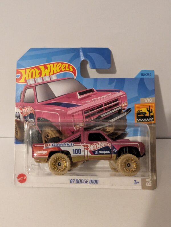 Hot Wheels 87 Dodge D100 Pink