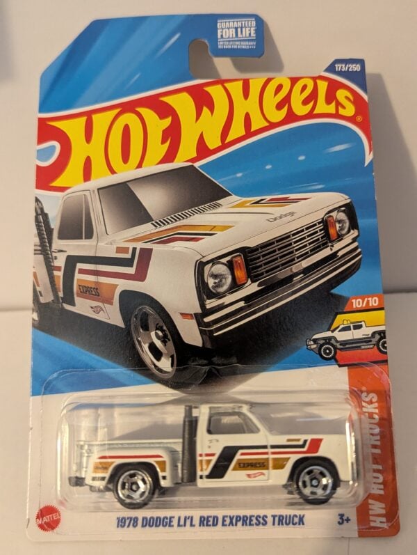 1978 Dodge Li’l Red Express Truck White Hot Wheels Truck