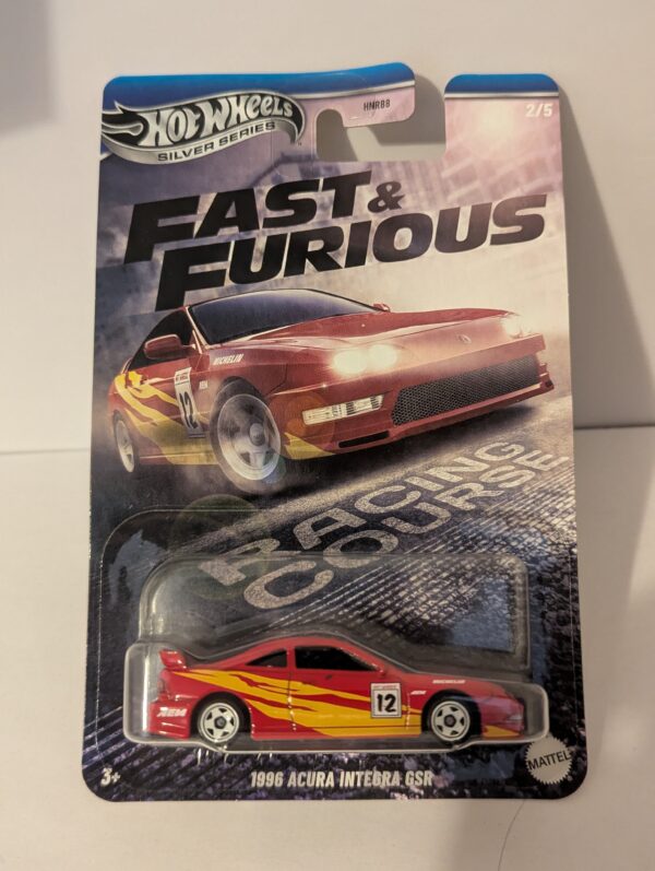 1996 Acura Integra GSR (Red & Yellow) Hot Wheels Fast & Furious Racing Course