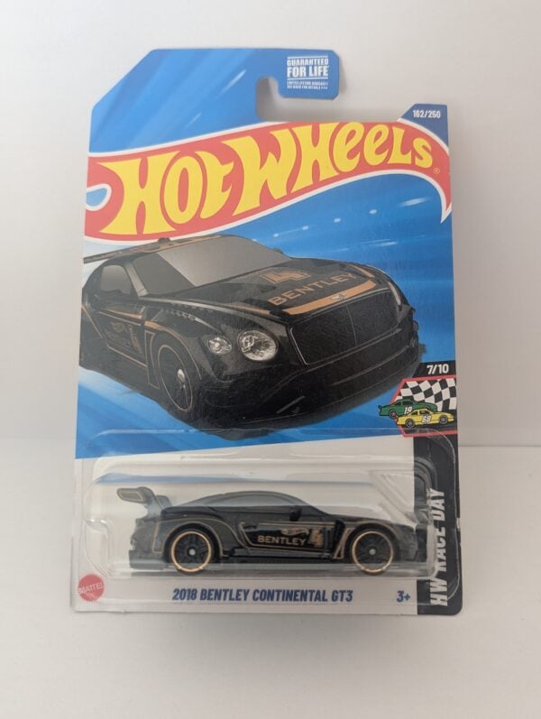 2018 Bentley Continental GT3 Hot Wheels Toy Car Black