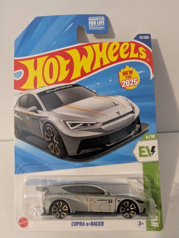 2025 Hot Wheels cupra E Racer Silver Toy Car