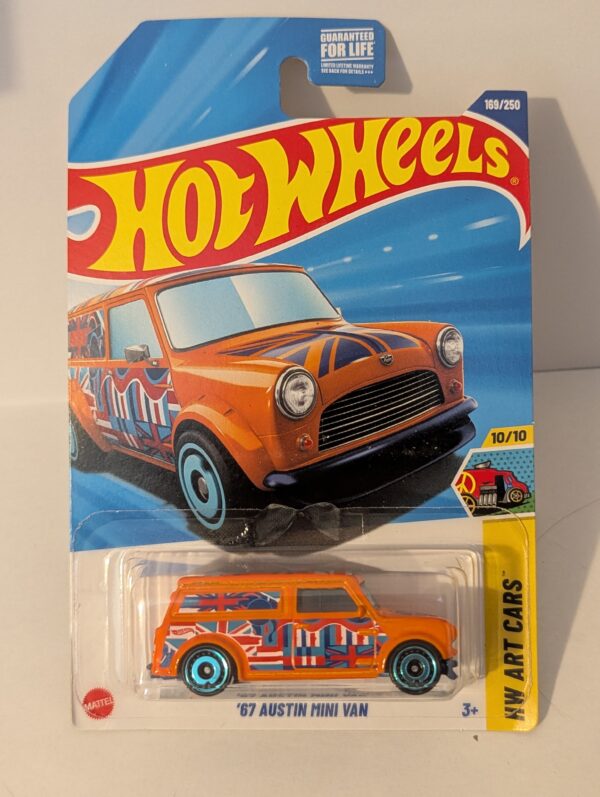 67 Austin Mini Van Orange Hot Wheels Car
