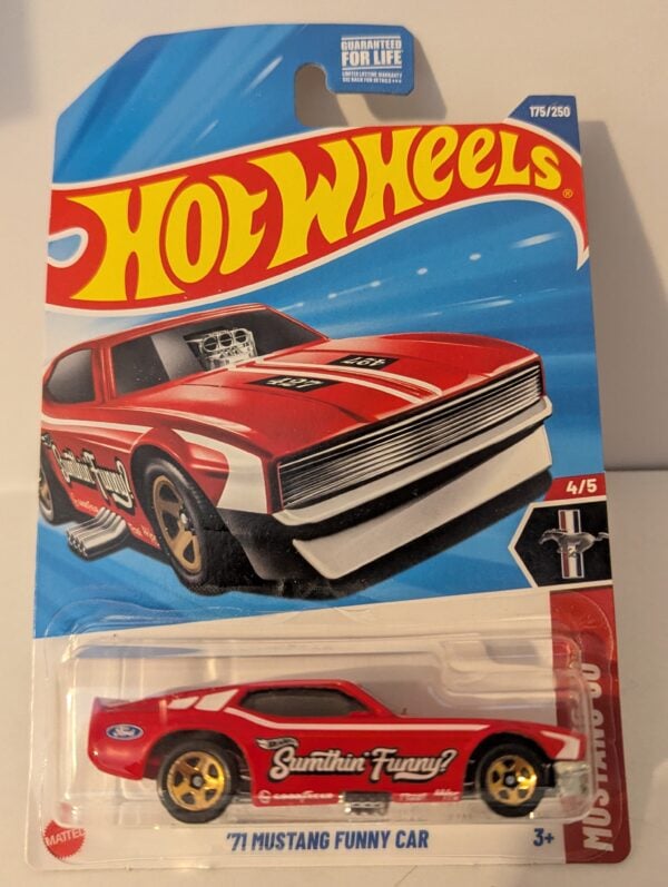 71 Mustang Funny Car Red Hot Wheels Toy Car H Case 2025