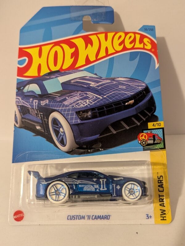Blue Custom 11 Camaro Hot Wheels Toy Car