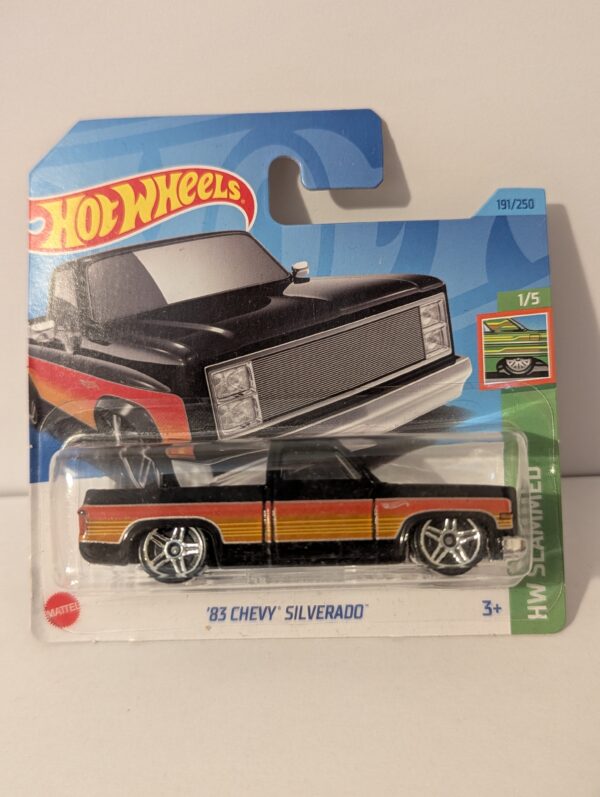Hot Wheels 83 Chevy Silverado Truck Black & Orange