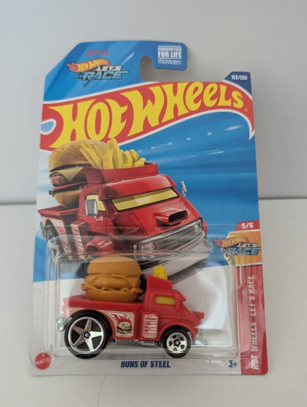 Hot Wheels Buns Of Steel Red Toy Car 2025 G & H Case Car