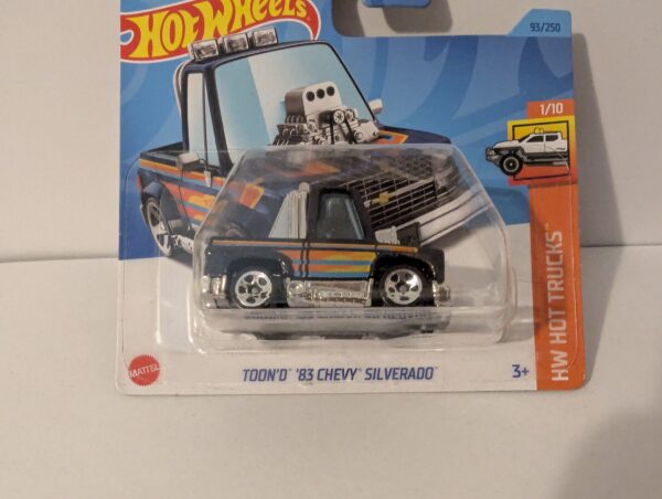Hot Wheels Toon'd 83 Chevy Silverado (Blue/Orange) - Image 2