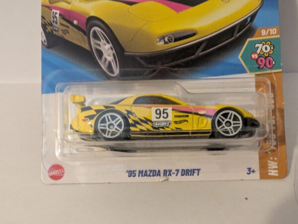 Hot Wheels ‘95 Mazda RX-7 Drift  (Yellow) - Image 2