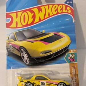 ‘95 Mazda RX-7 Drift Yellow Hot Wheels H Case Toy Car